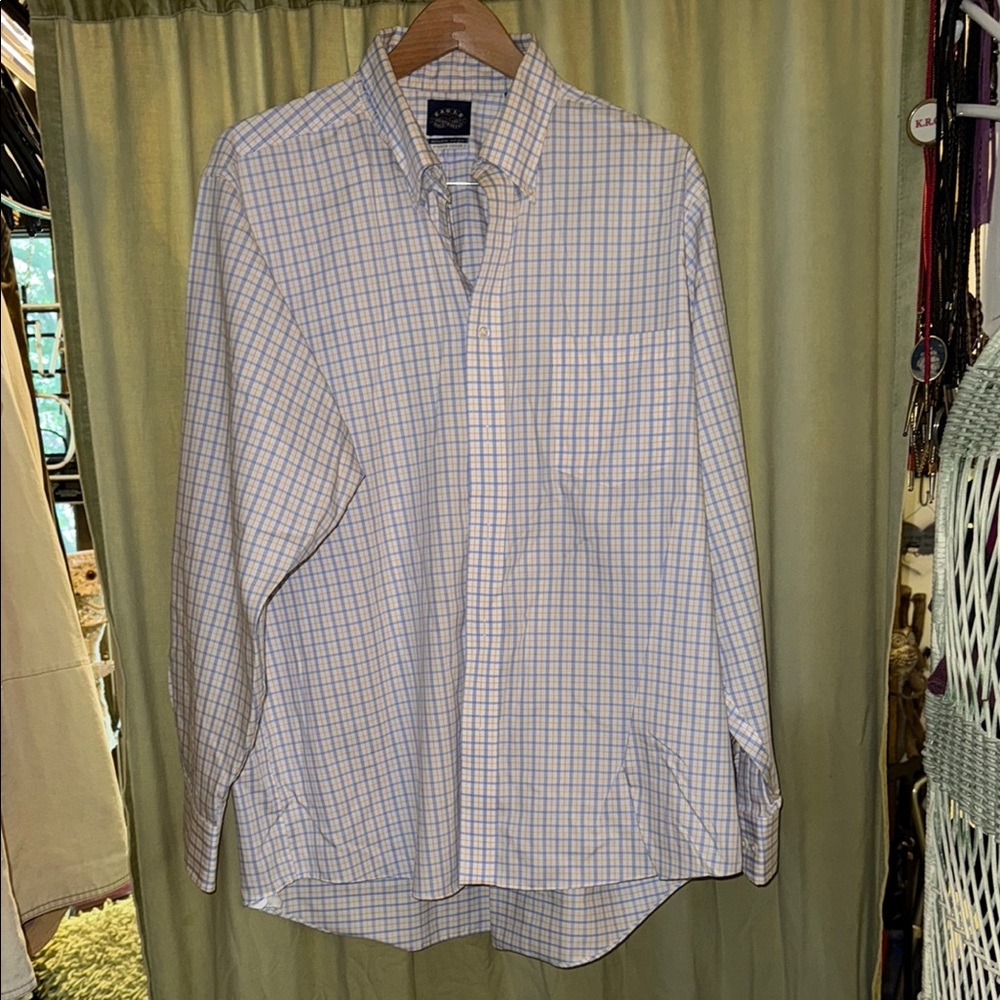 Eagle Casual Blue and White Button Down Shirt